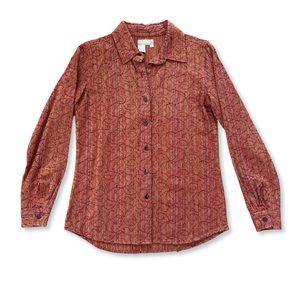The Territory Ahead Women’s Shirt Size XS Textured Long Sleeve Floral Button Dwn